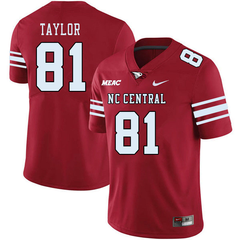 Men-Youth #81 Darryl Taylor North Carolina Central Eagles 2023 College Football Jerseys Stitched Sal